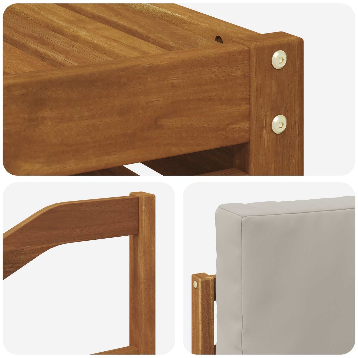 Set divano sezionale con cuscino 6 pcs Grigio Naturale e Chiaro