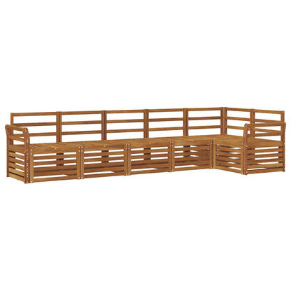Set divano sezionale 6 pcs Naturale Legno di Acacia Massello | homemem39