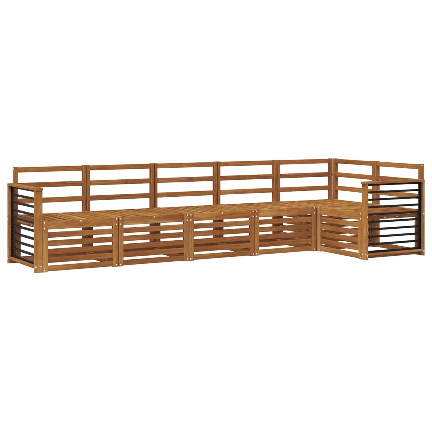 Set divani 6 pcs Naturale Legno di Acacia Massello