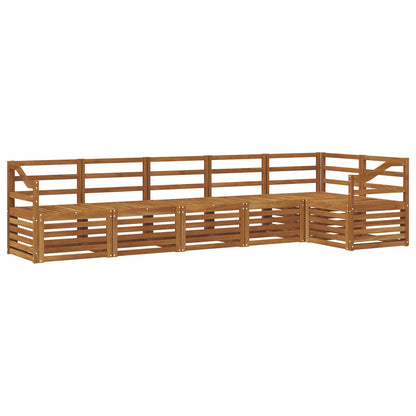 Set divano sezionale 6 pcs Naturale Legno di Acacia Massello