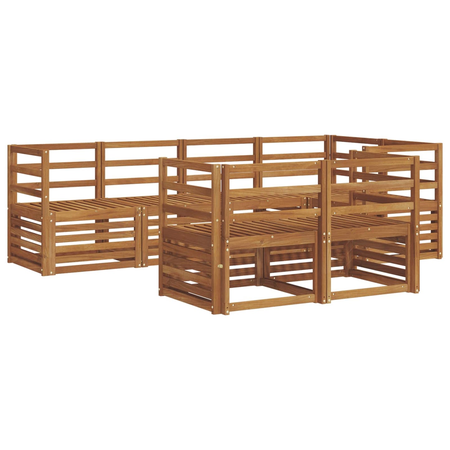 Set divano sezionale 7 pcs Naturale