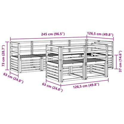 Set divano sezionale 7 pcs Naturale | homemem39