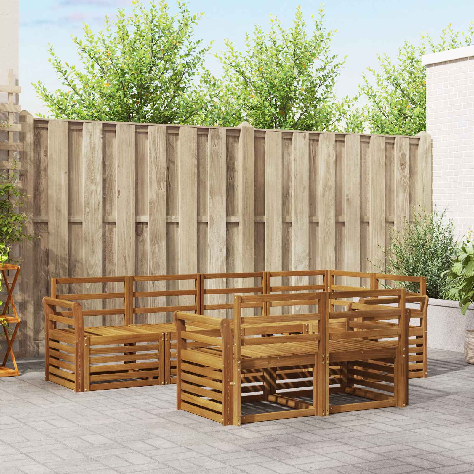 Set divano sezionale 7 pcs Naturale | homemem39