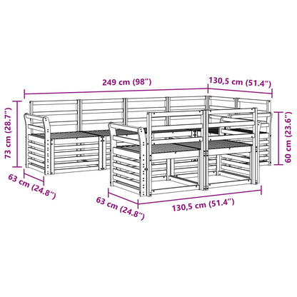 Set divano sezionale 7 pcs Naturale | homemem39