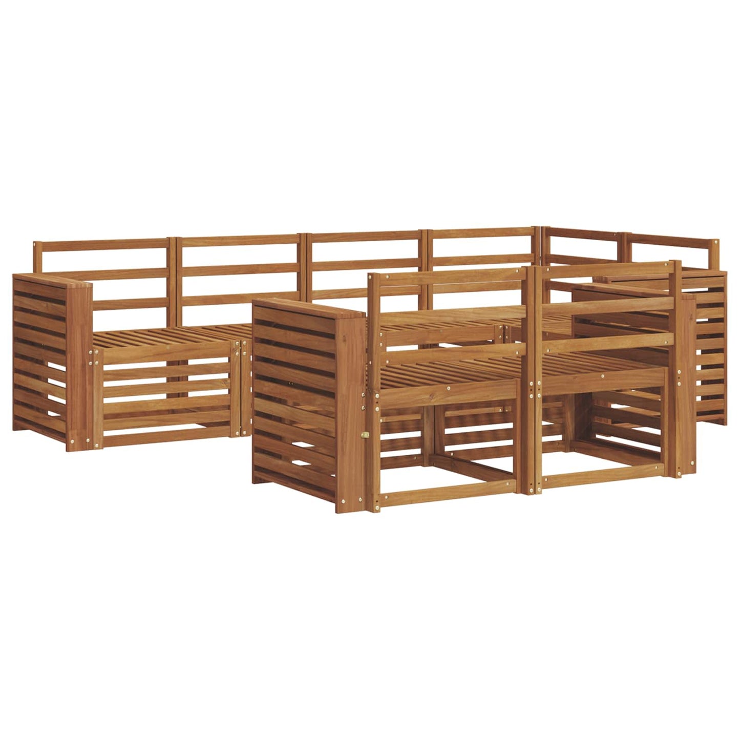 Set divano sezionale 7 pcs Naturale