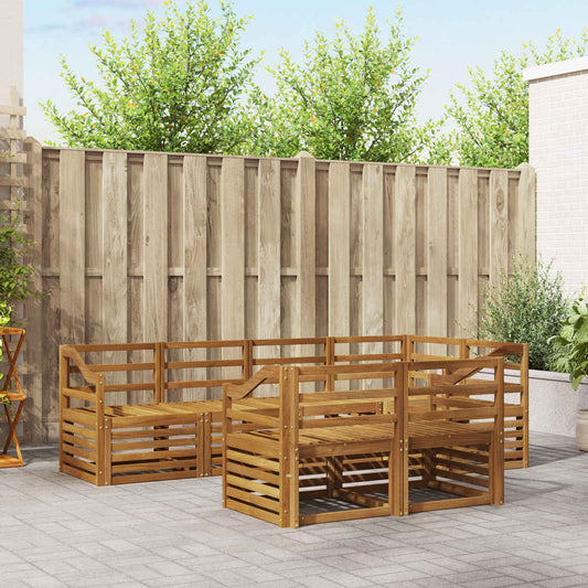 Set divano sezionale 7 pcs Naturale