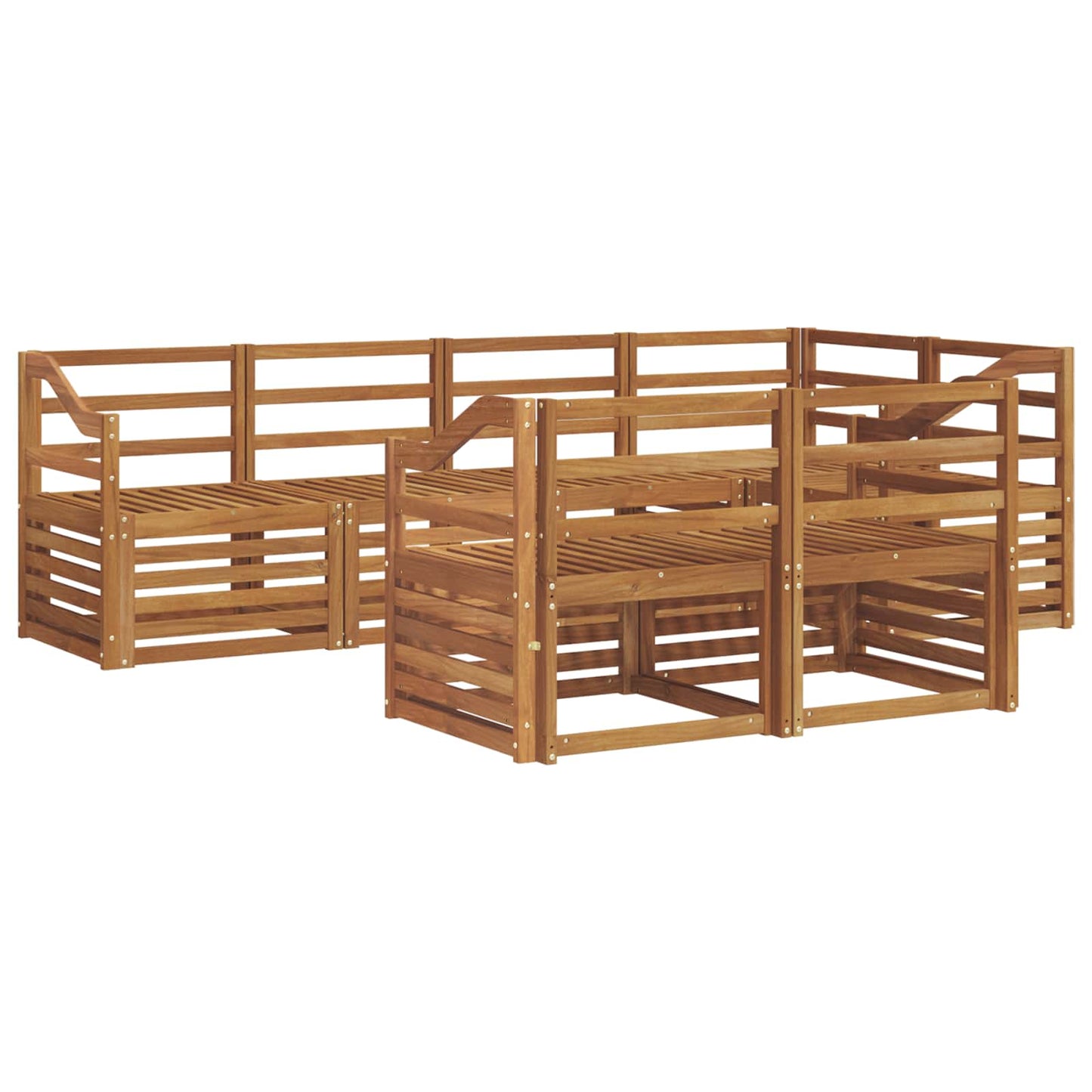 Set divano sezionale 7 pcs Naturale
