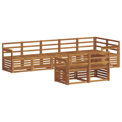 Set divani 8 pcs Naturale Legno di Acacia Massello