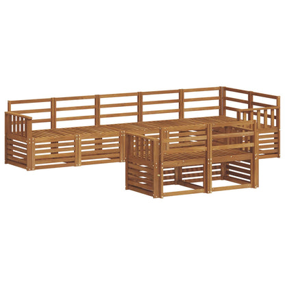 Set divani 8 pcs Naturale Legno di Acacia Massello