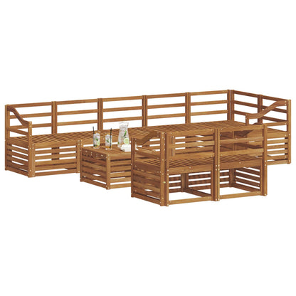 Set divani 9 pcs Naturale Legno di Acacia Massello | homemem39