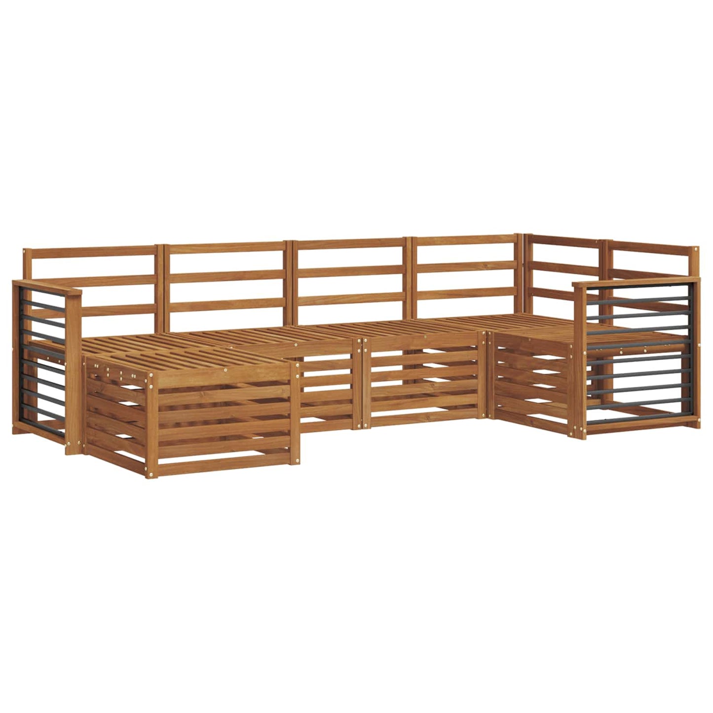 Set divani 6 pcs Naturale Legno di Acacia Massello