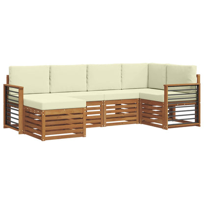 Set divano sezionale con cuscino 6 pcs Naturale e Crema