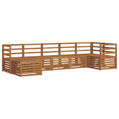 Set divano sezionale 7 pcs Naturale Legno di Acacia Massello