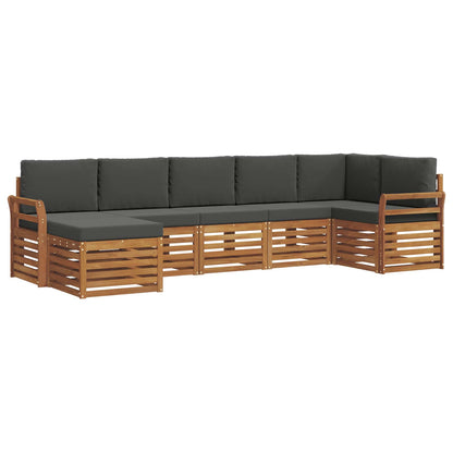 Set divano sezionale con cuscino 7 pcs Naturale e Antracite