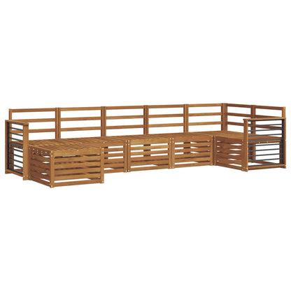 Set divani 7 pcs Naturale Legno di Acacia Massello | homemem39