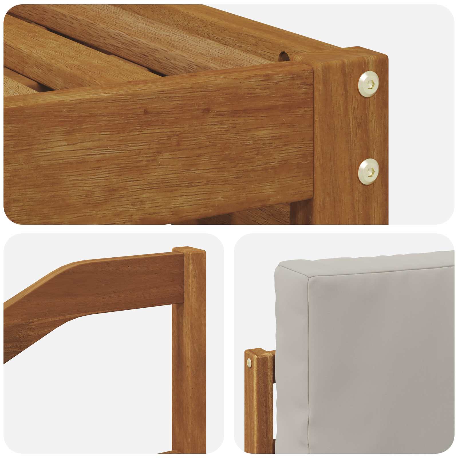 Set divano sezionale con cuscino 7 pcs Grigio Naturale e Chiaro | homemem39