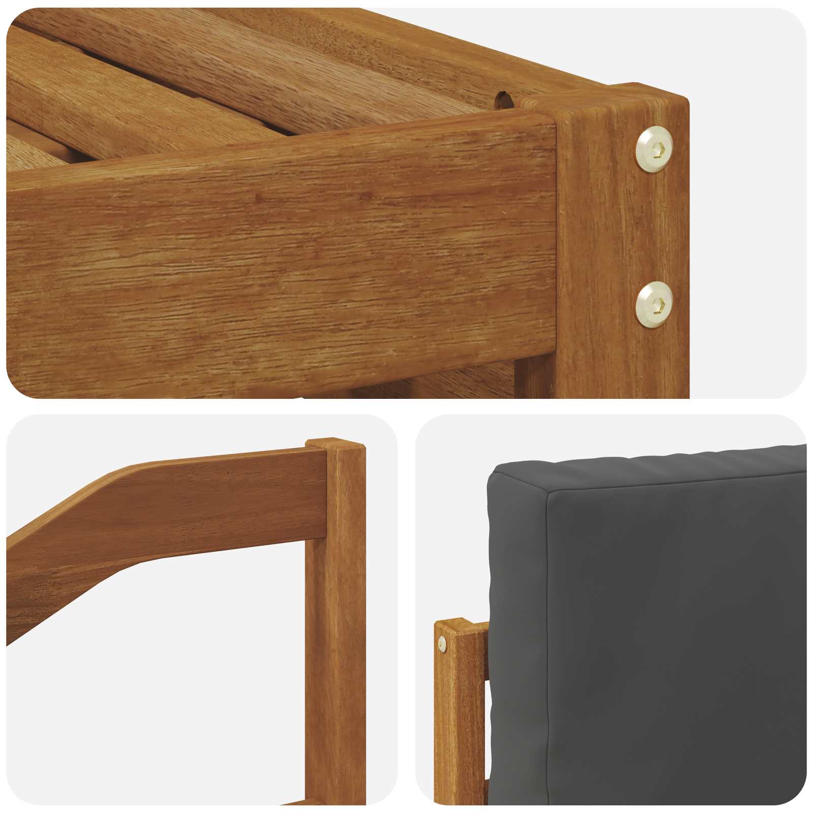 Set divano sezionale con cuscino 7 pcs Naturale e Antracite | homemem39