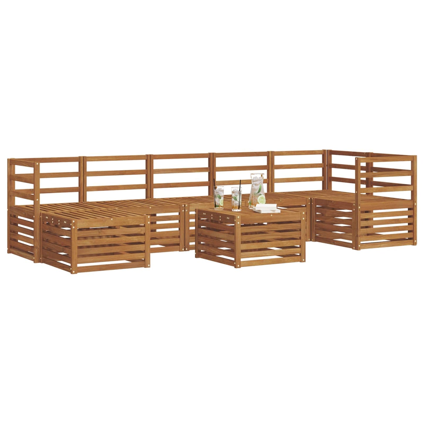 Set di divani da esterno 8 pcs Naturale