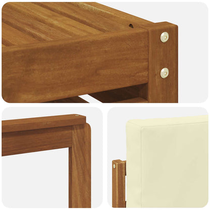 Set di divani da esterno con cuscino 8 pcs Naturale e Crema | homemem39