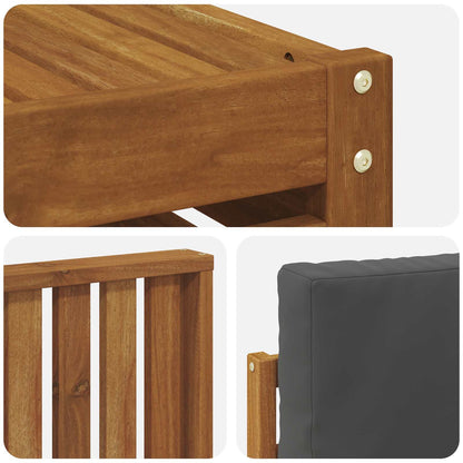 Set di divani da esterno con cuscino 8 pcs Naturale e Antracite
