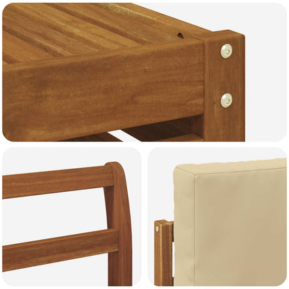 Set di divani da esterno con cuscino 8 pcs Naturale e Beige | homemem39