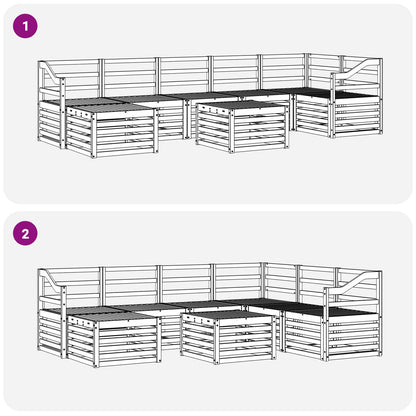 Set di divani da esterno 8 pcs Naturale | homemem39