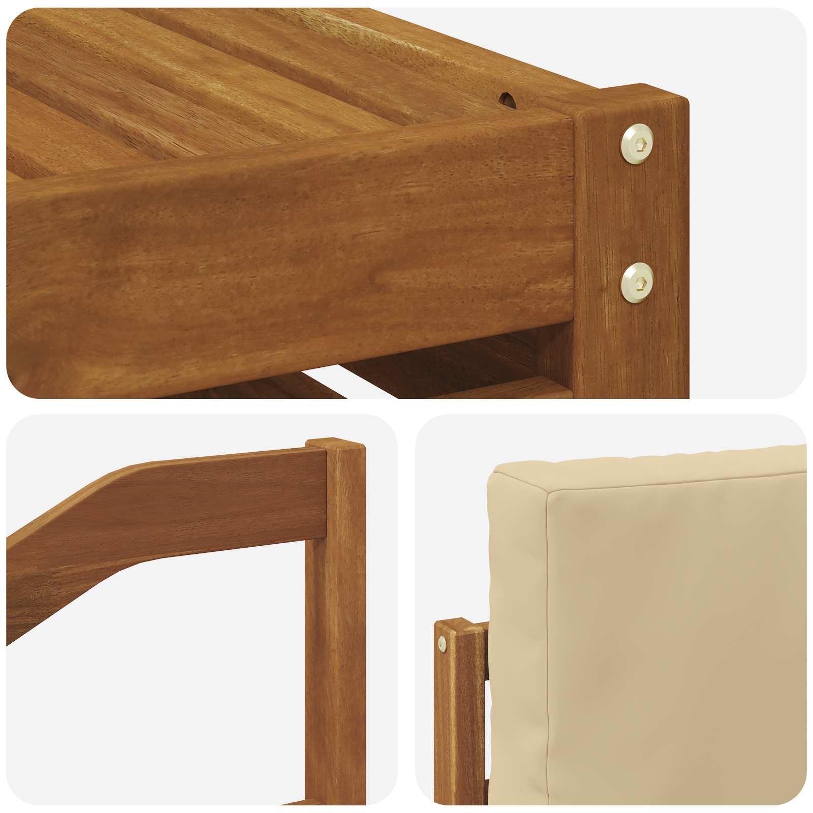 Set di divani da esterno con cuscino 8 pcs Naturale e Beige | homemem39