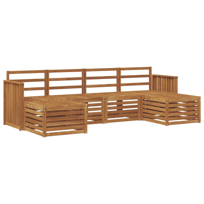Set divani 6 pcs Naturale Legno di Acacia Massello | homemem39