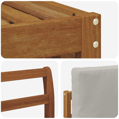 Set divani con cuscino 6 pcs Grigio Naturale e Chiaro | homemem39