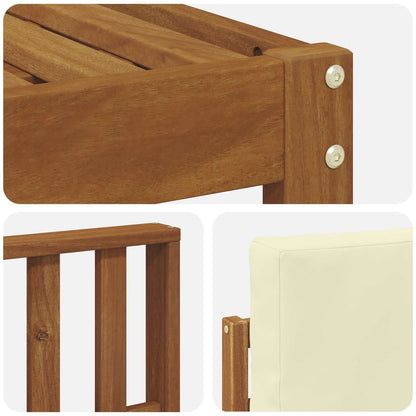 Set di divani da esterno con cuscino 8 pcs Naturale e Crema | homemem39