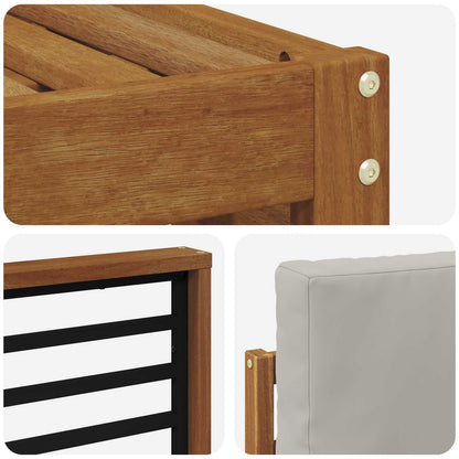 Set di divani da esterno 8 pcs Grigio Naturale e Chiaro | homemem39