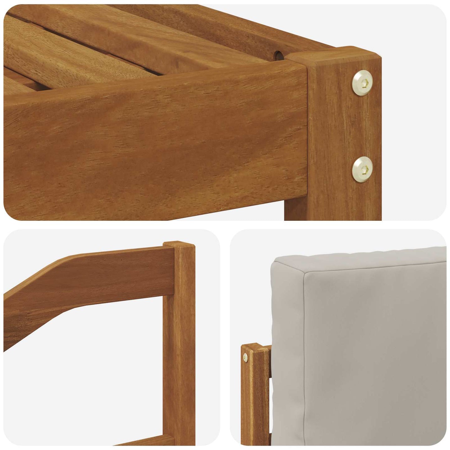 Set di divani da esterno 8 pcs Grigio Naturale e Chiaro | homemem39