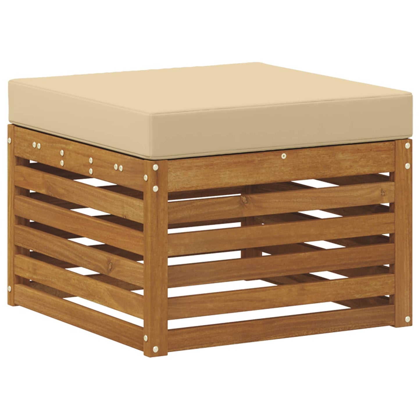 Set di divani da esterno con cuscino 8 pcs Naturale e Beige
