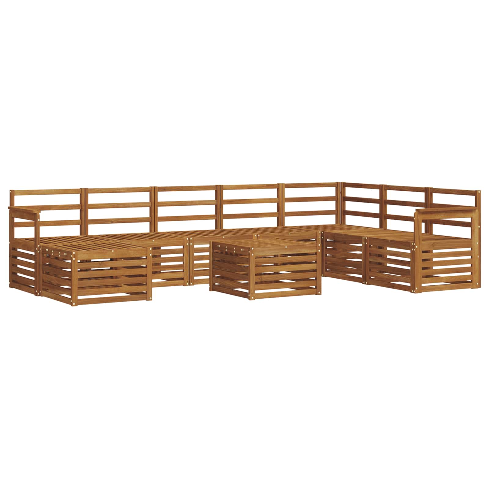 Set di divani da esterno 9 pcs Naturale | homemem39