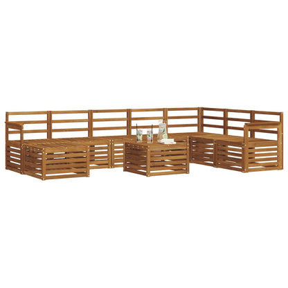 Set di divani da esterno 9 pcs Naturale | homemem39