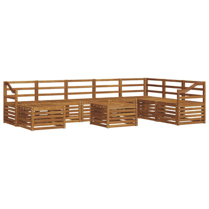 Set di divani da esterno 9 pcs Naturale | homemem39