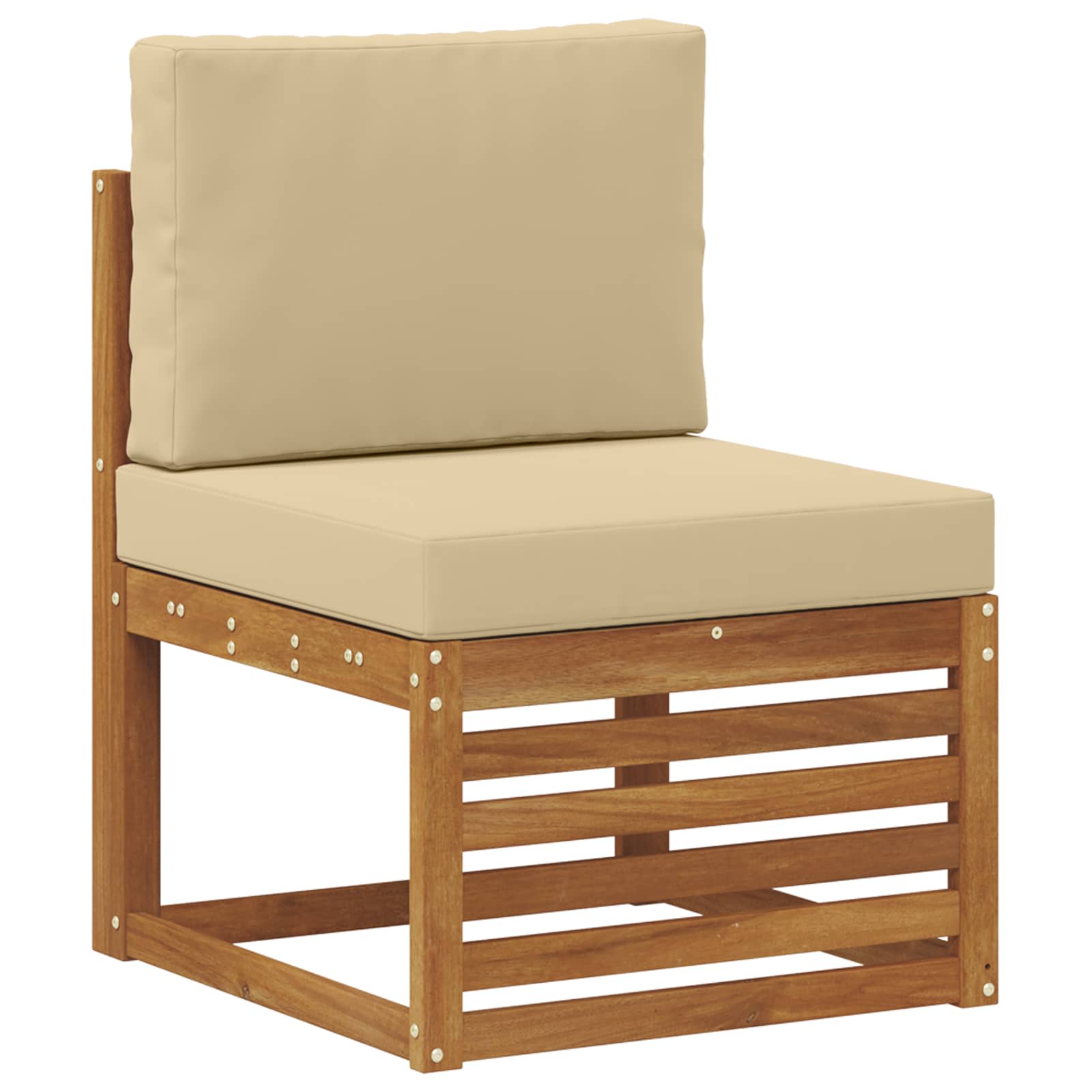 Set di divani da esterno con cuscino 9 pcs Naturale e Beige | homemem39