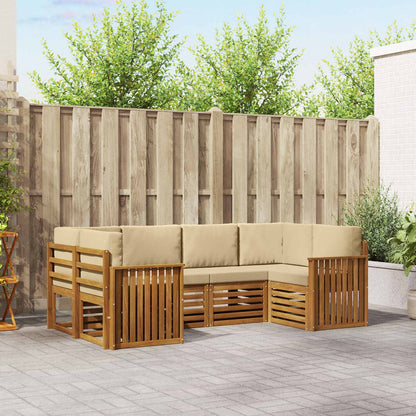 Set divano sezionale con cuscino 6 pcs Naturale | homemem39