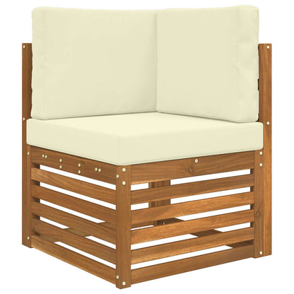 Set divano sezionale con cuscino 6 pcs Naturale e Crema