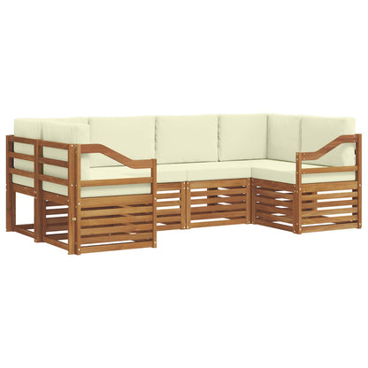 Set divano sezionale con cuscino 6 pcs Naturale e Crema