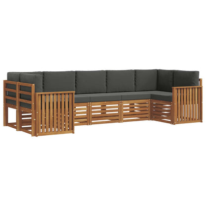 Set divano sezionale con cuscino 7 pcs Naturale e Antracite | homemem39