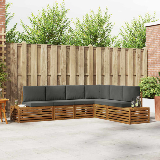 Set di divani da esterno con cuscino Naturale e Antracite | homemem39