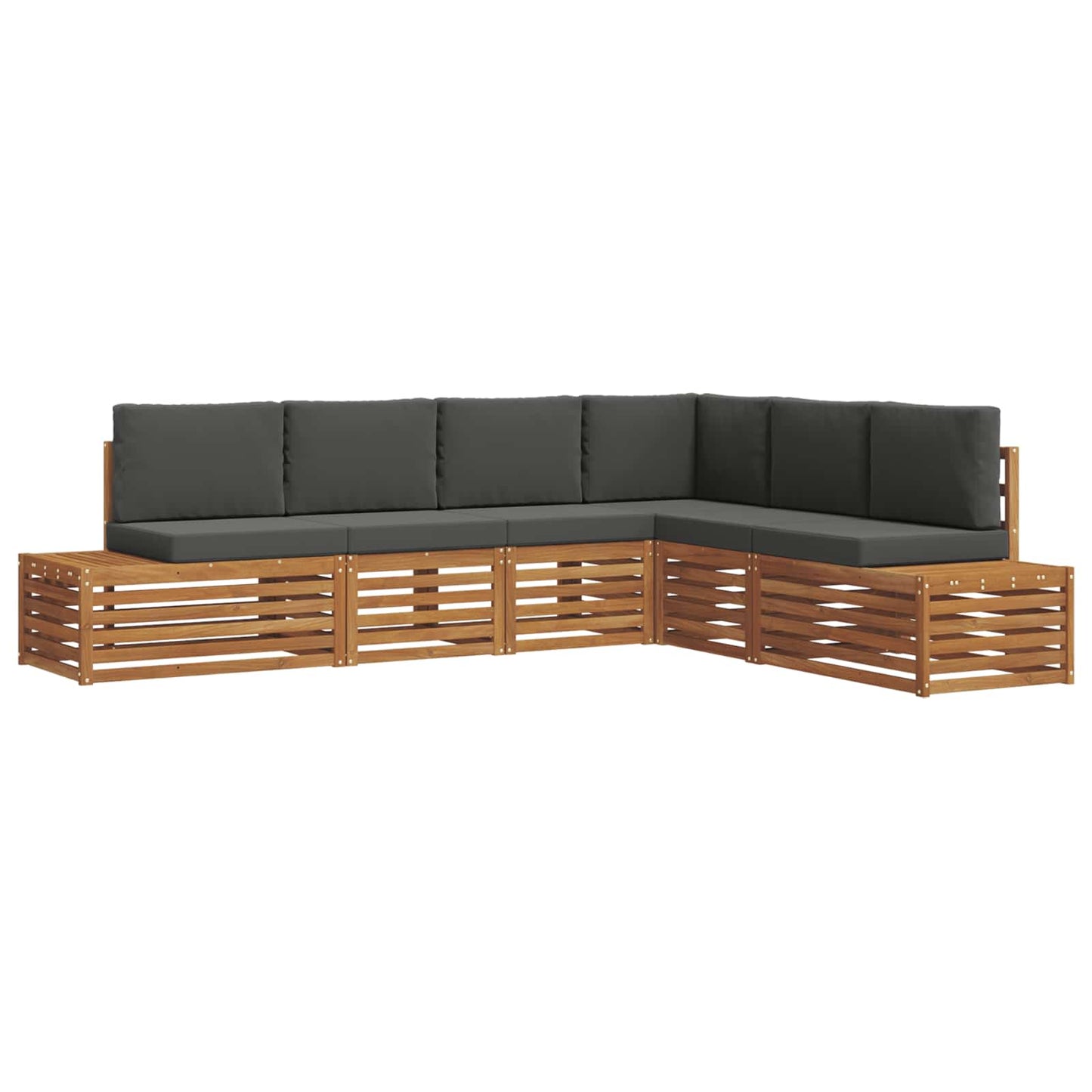 Set di divani da esterno con cuscino Naturale e Antracite | homemem39