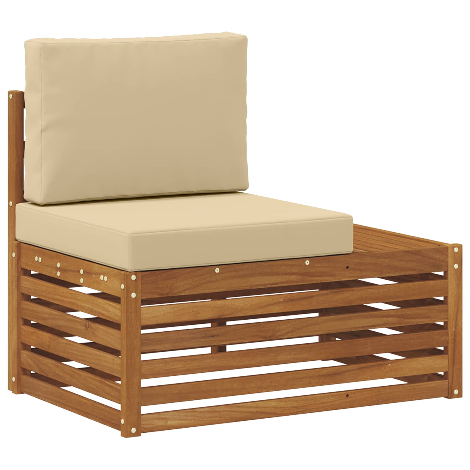 Set di divani da esterno Naturale e Beige 273 x 213,5 x 73 cm | homemem39