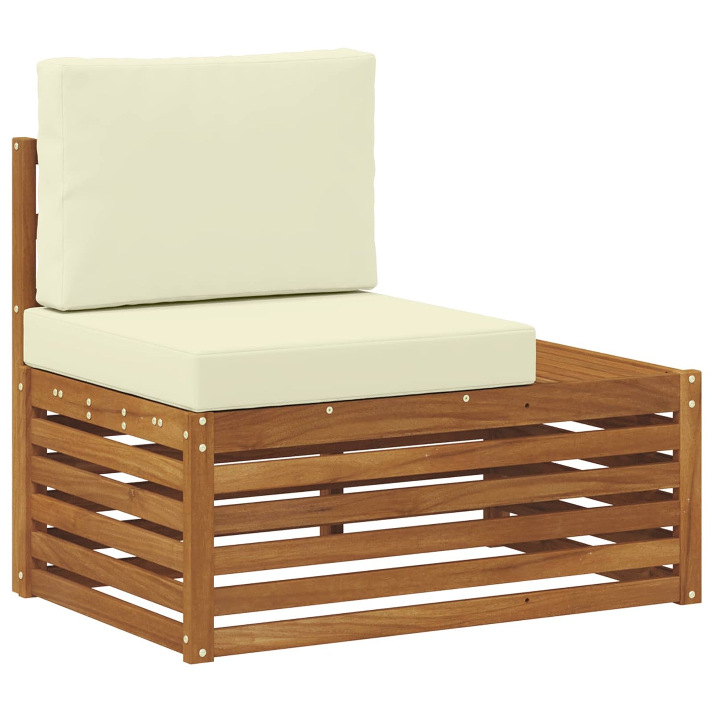Set di divani da esterno con cuscino 7 Pezzo Naturale e Crema | homemem39