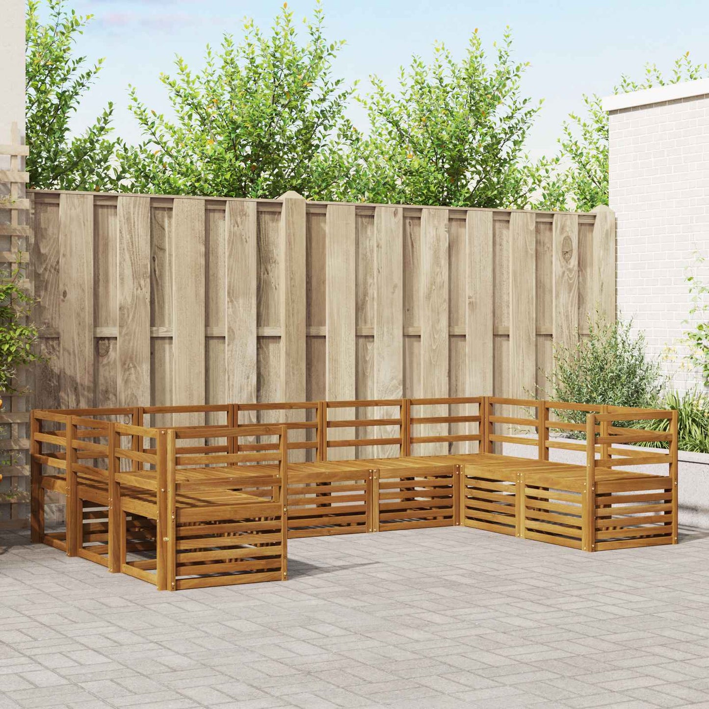 Set divano sezionale 9 pcs Naturale | homemem39