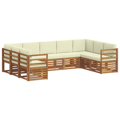 Set divano sezionale con cuscino 9 pcs Naturale e Crema | homemem39