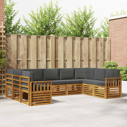 Set divano sezionale con cuscino 9 pcs Naturale e Antracite