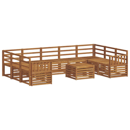Set divani 10 pcs Naturale Legno di Acacia Massello | homemem39
