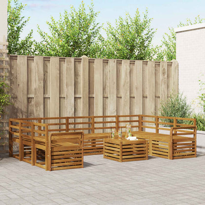 Set divani 10 pcs Naturale Legno di Acacia Massello | homemem39